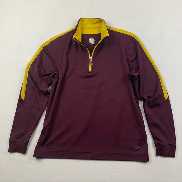 Callaway Other - Callaway 1/4 Zip Pullover Mens Large Golf Performance Maroon Activewear Wicking